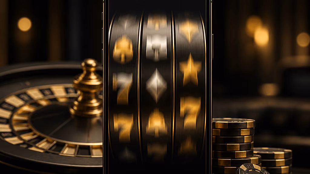 Ilustração de slots em telemóvel