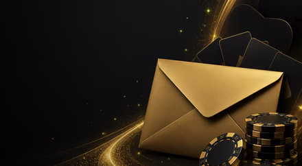 Ilustração de envelope com código promocional Black Label Casino